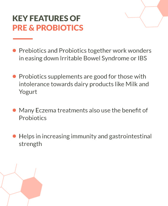 VibraLife Pre & Probiotics Capsules (100% Vegan, With 45 Billion CFU), 60 Days Supply