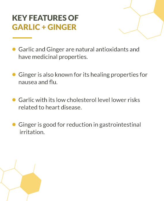 VibraLife Garlic & Ginger Capsules, 100% Vegan (With Garlic Bulb Extract 400mg & Ginger 20mg), 60 Days Supply